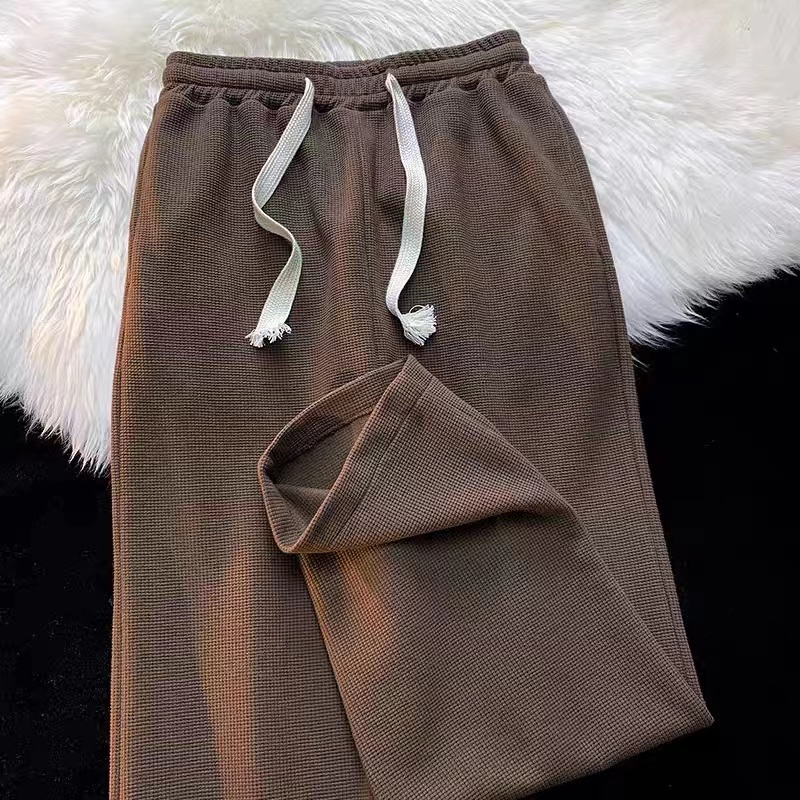 【wanita_id】Loose Pants Celana Joooer wanita - Celana Kulot Wanita/Casual Wide Leg Waffe ooge