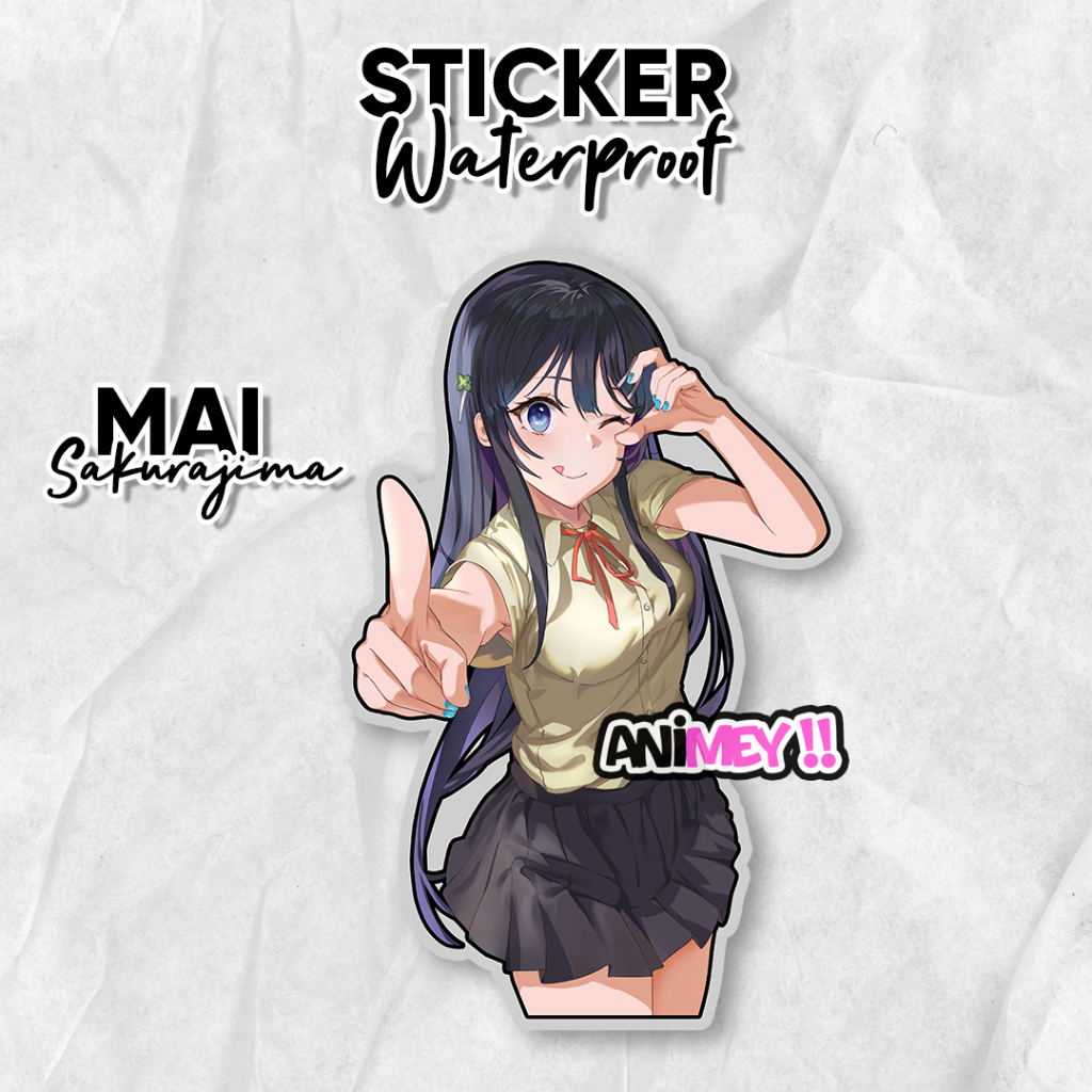 

Stiker Mai Sakurajima / Sticker Anime Waterproof