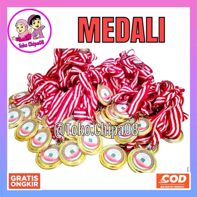 MEDALI PLASTIK GOLD