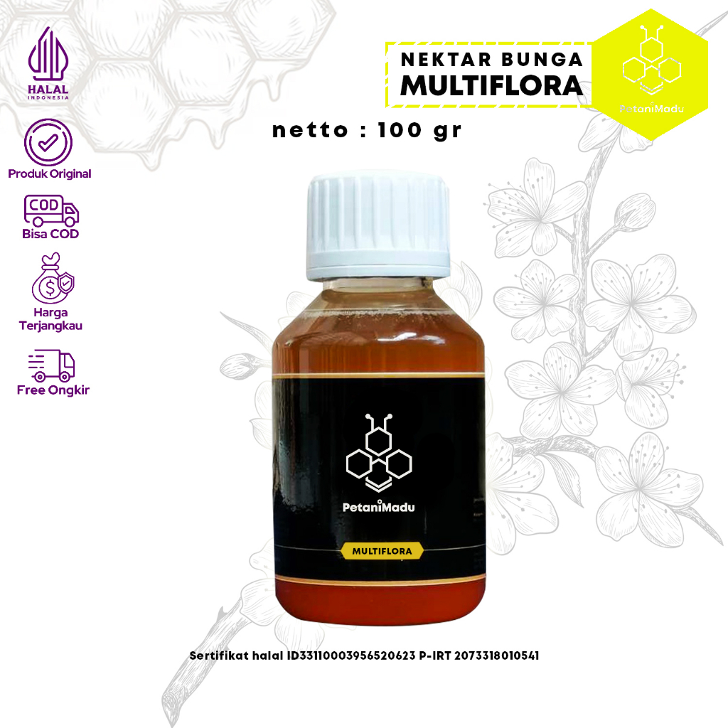 

100 Gr | Madu Asli 100% Multiflora Murni Original - Raw Honey