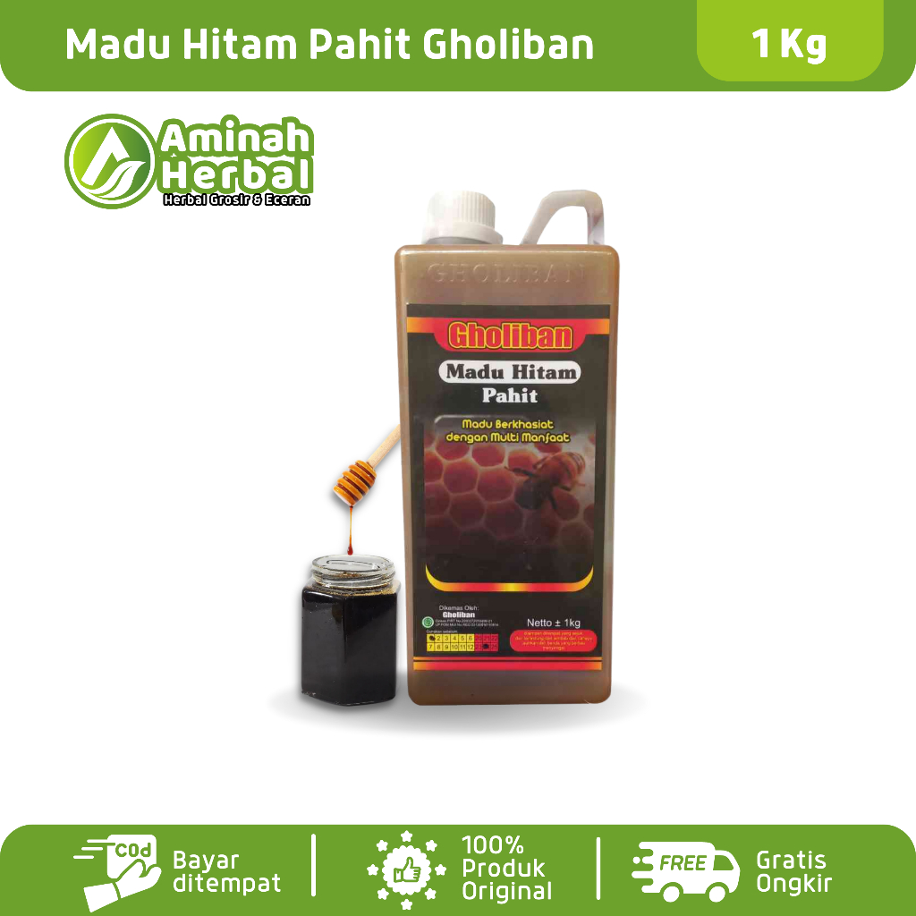 

Madu Hitam Pahit Gholiban 1kg