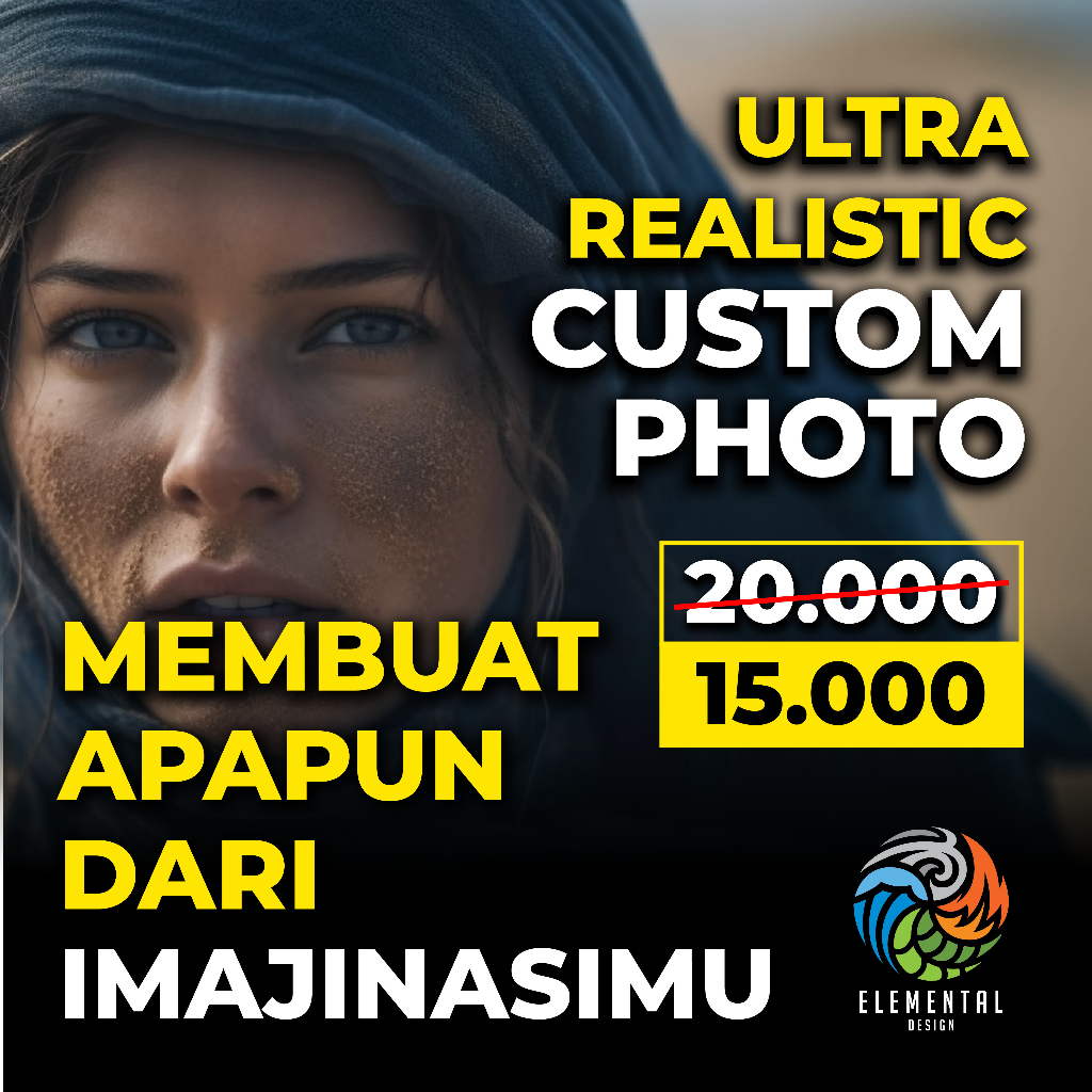 Jasa Design Foto Ultra Realistic / Realism CUSTOM Premium Profesional, Design Produk, kado, Custom p