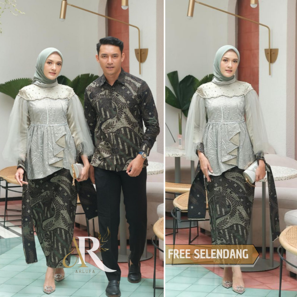 Kebaya Couple Modern Kebaya Wisuda Lamaran Baju Tunangan Batik Brukat Terbaru Baju Couple Kondangan 
