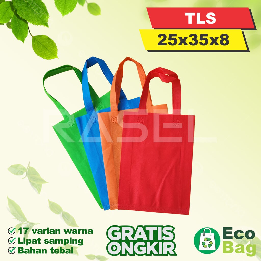 Tas 25x35x8 spunbond goodie bag polos kantong souvenir