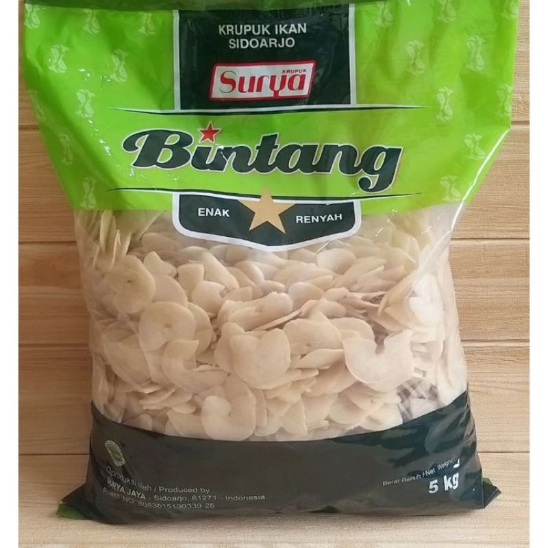 Krupuk Udang Mente Cap Bintang Tanpa dijemur/Krupuk udang Sidoarjo