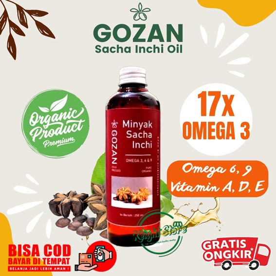 [BPOM] Gozan - Minyak Sacha Inchi oil 250ml 100ml Kapsul