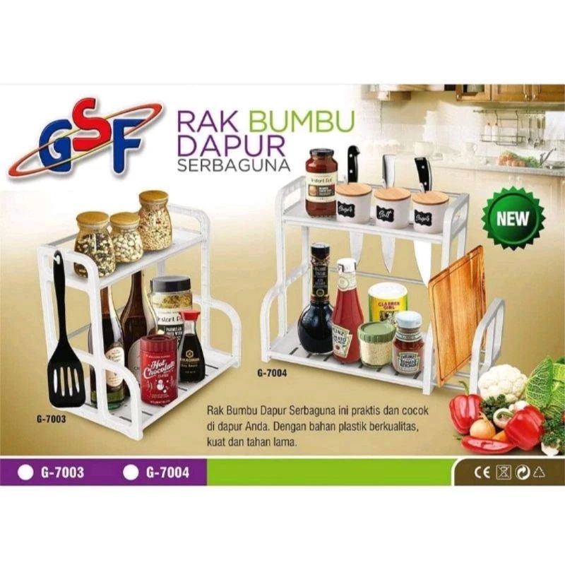 Rak Bumbu Dapur plastik  D10 Gantung Dinding Dapur