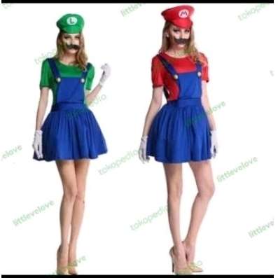 mario bros costume women kostum mario bros wanita dewasa kostum halloween