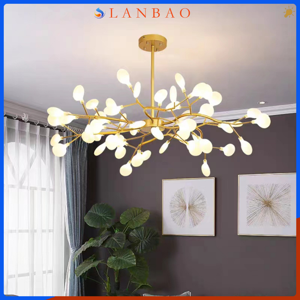 Lampu Gantung Ruang Tamu Lampu Gantung Kunang-Kunang Hangat Kreatif Lampu Kamar Tidur Ruang Makan Mi