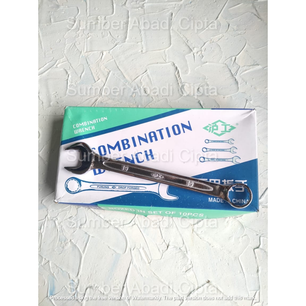 FUKUNG 19 MM Kunci Ring Pas Combination Wrench 19mm