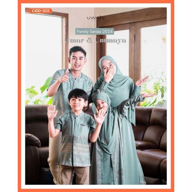 Sarimbit Keluarga Lebaran 2024 Umar & Ummaya by Uwais Hijab ( Koko Anak & Dress Anak)