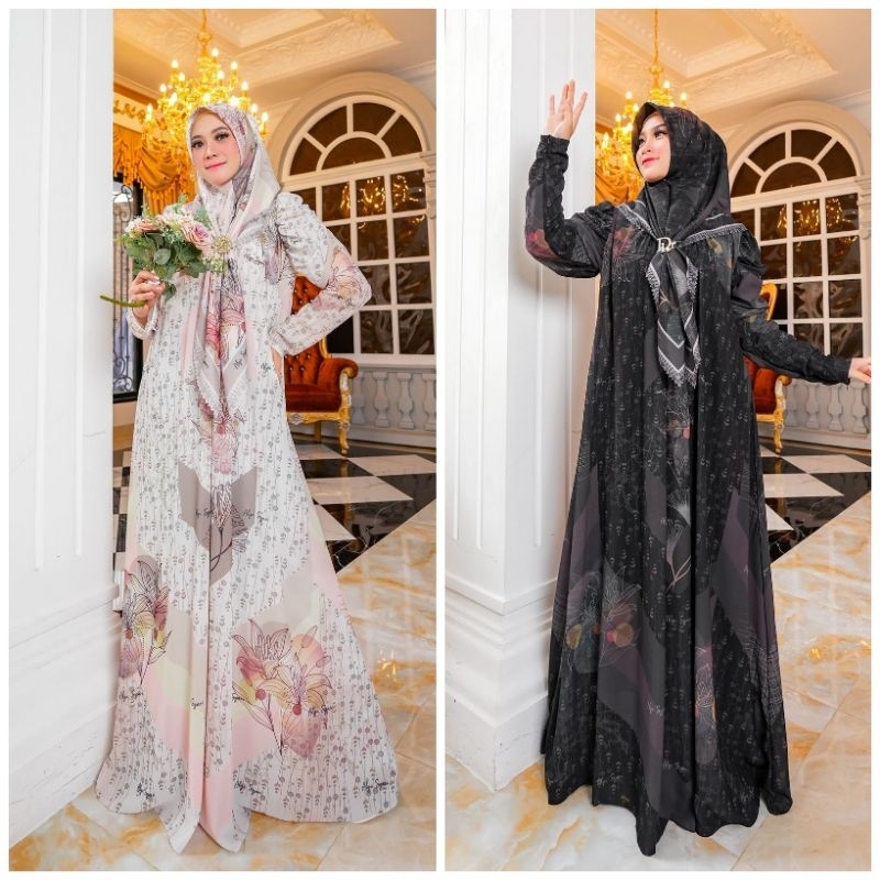 Shaffana series khusus hitam putih by Alya syari (PO KIRIM 30 SEPT)