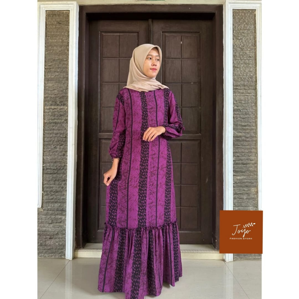 DASTER ARAB / DASTER LENGAN PANJANG BUSUI FRIENDLY / DASTER RAYON MOTIF