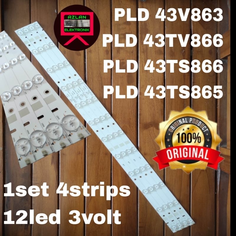 BACKLIGHT LED TV POLYTRON 43" PLD 43V863 43TV866 43TS866 43TS865 12Led 3volt
