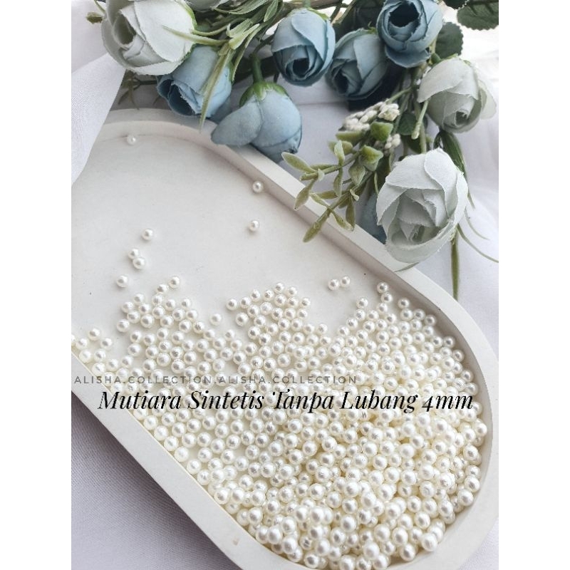 Mutiara Sintetis Tanpa Lubang 4mm 5mm 6mm 10mm Mutiara Tembak Tanpa Lubang Mutiara Press