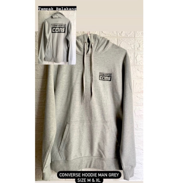 Converse Hoodie Grey dan Blue Man Original PT MAP PRIA