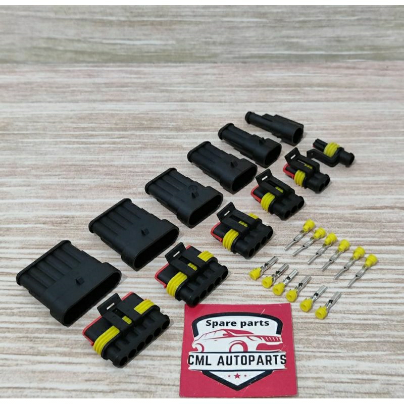 Soket Sambungan Kabel Anti Air Motor Mobil PIN 1-6