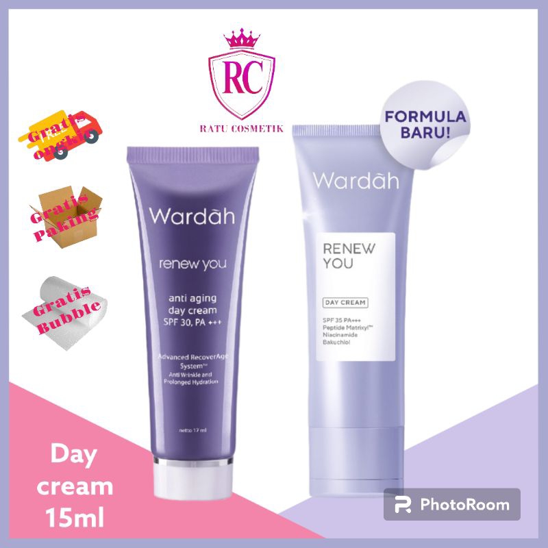 Wardah renew you day cream 17 ml/renewyou night cream 17mlcream pencerah wajah untuk flek hitam ward