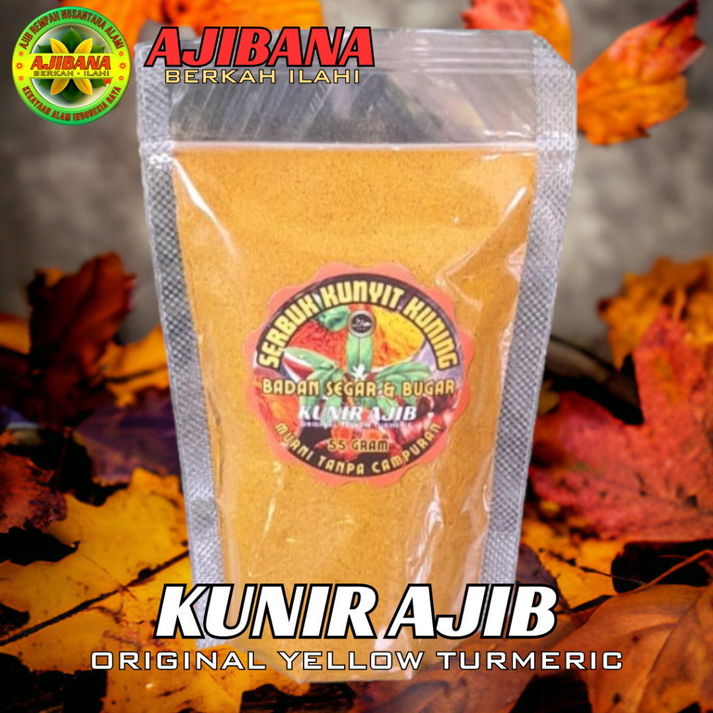 

KUNIR AJIB - Serbuk Kunyit Murni 100% Standing Pouch - 55 gram