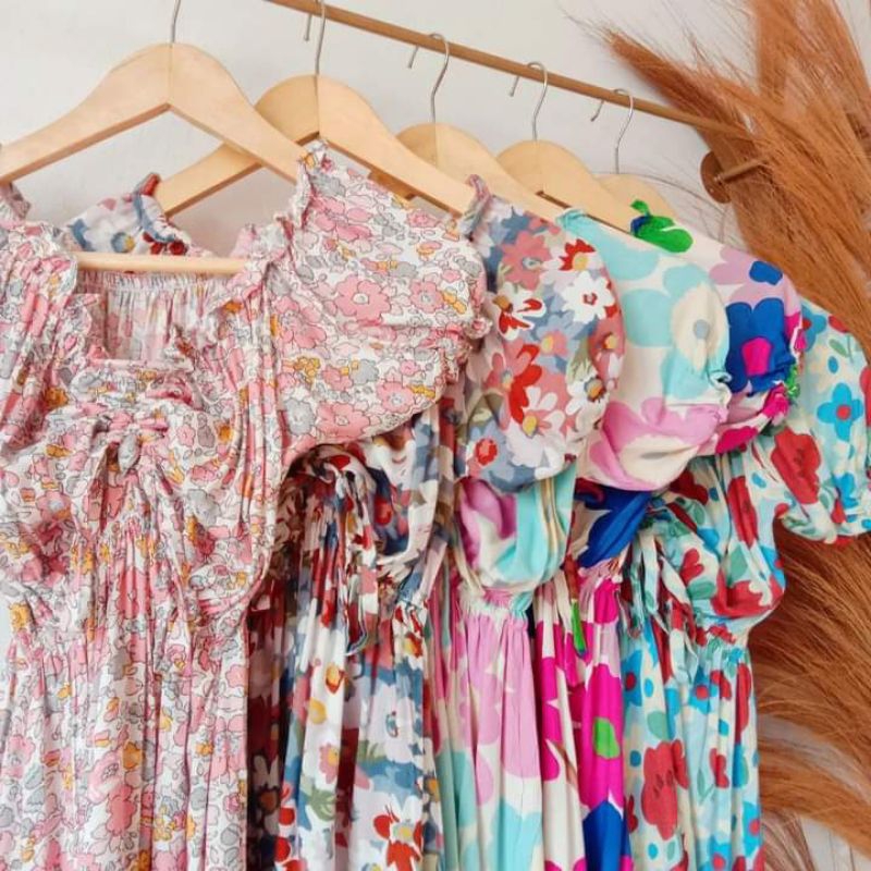 DASTER DRESS RAYON KERUT DADA PENDEK