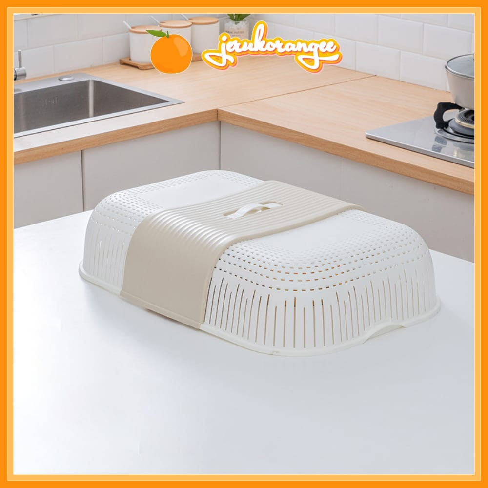 Tudung Saji Satori Estetik / Tudung Saji Adjustable Beige Putih / Tudung Saji