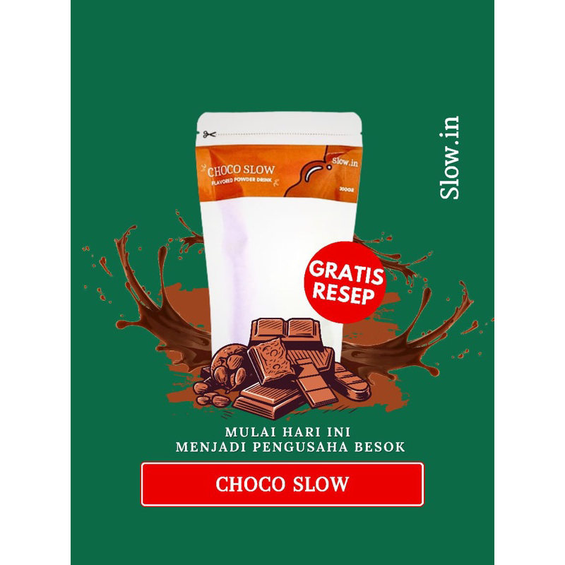 

CHOCO SLOW Coklat powder 300gr untuk Minuman dan untuk bahan baku Makanan