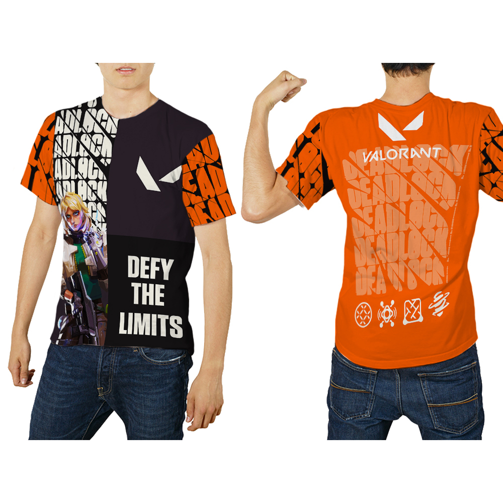 Baju Kaos Tshirt Jersey Retro Gaming Valorant E-Sport Pria Custom