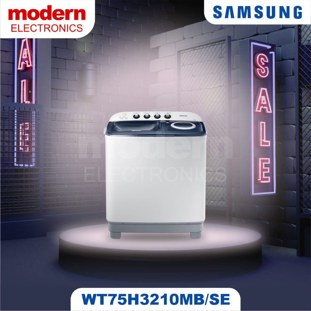 Samsung WT-75H3210MB Mesin Cuci 7.5kg 75H3210MB 2 Tabung
