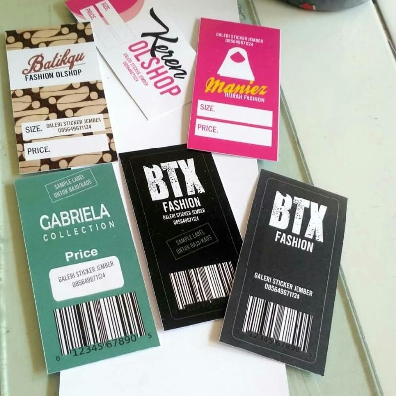 

Hangtag merk Baju/Celana