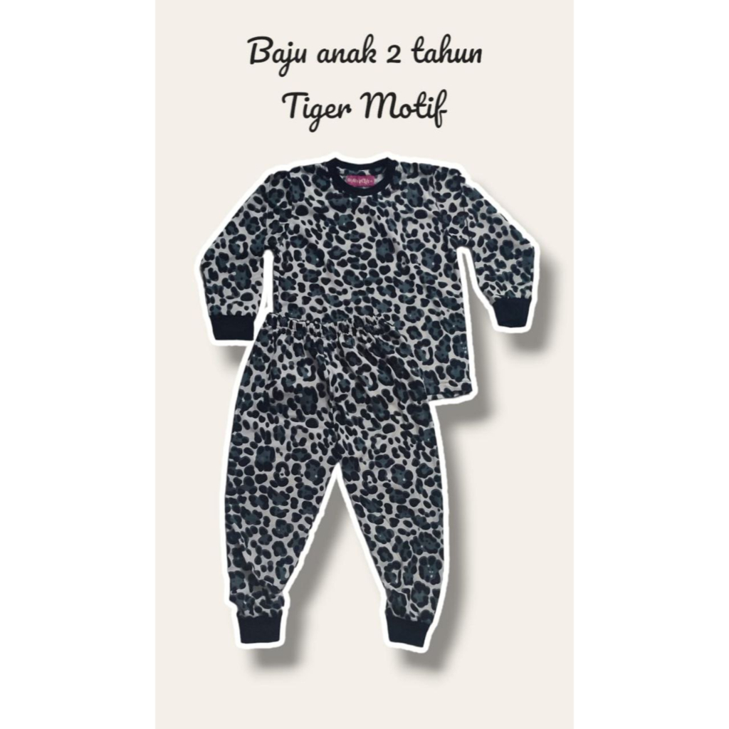 Setelan Baju Anak Motif Macan