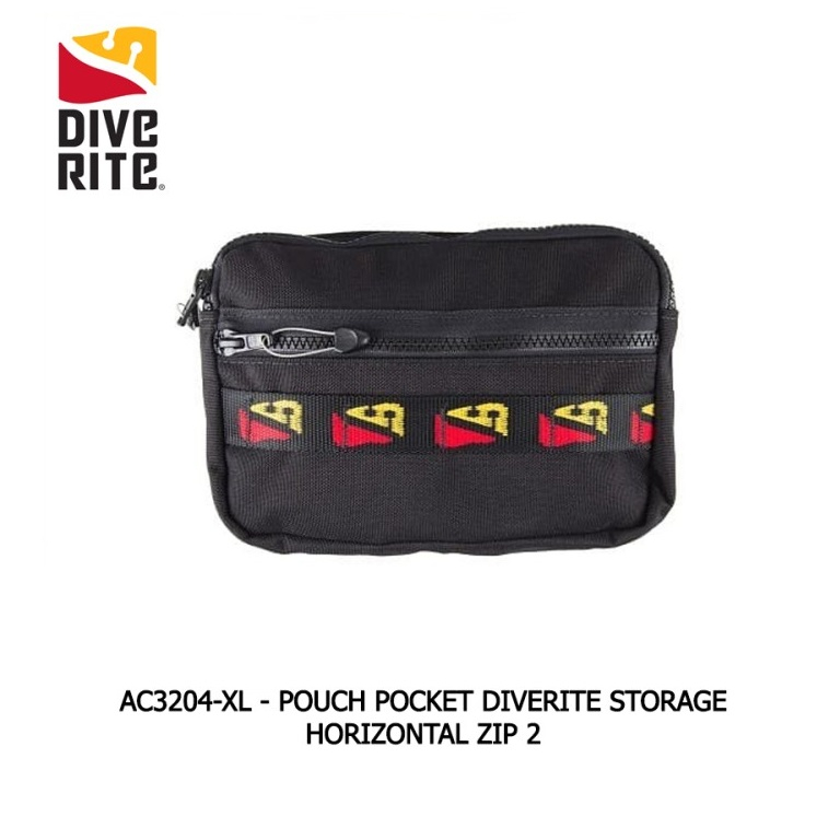 Sidemount BCD Butt Pouch DiveRite Pocket Horizontal Zip 2 Alat Selam AC3204XL