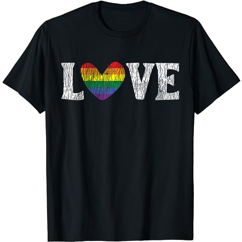BAJU KAOS Vintage Rainbow Love Proud Family Matching Gay Lesbian LGBTQ T-Shirt