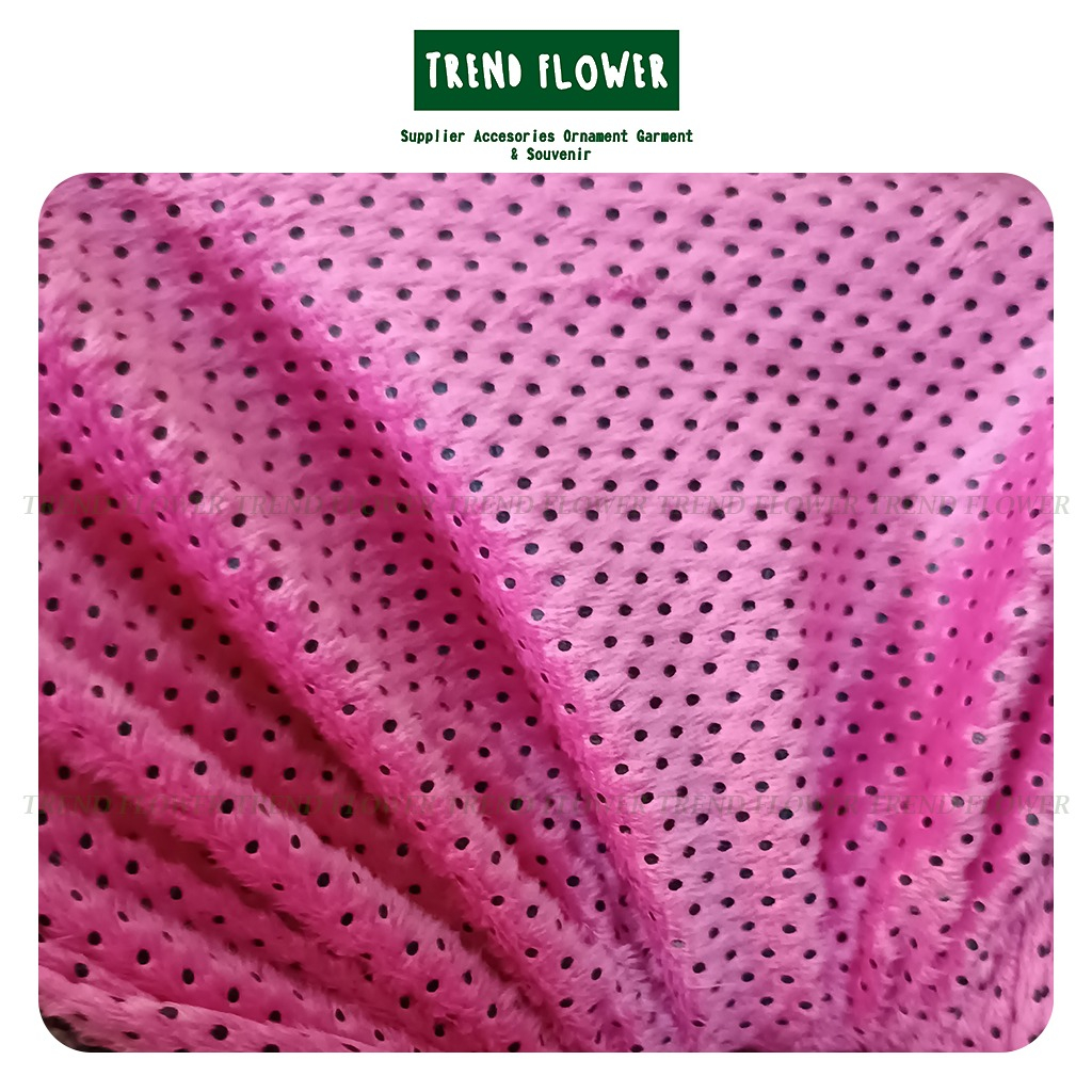 Murah Kain Bulu Halus Polkadot - Kain Tambahan Motif Baju