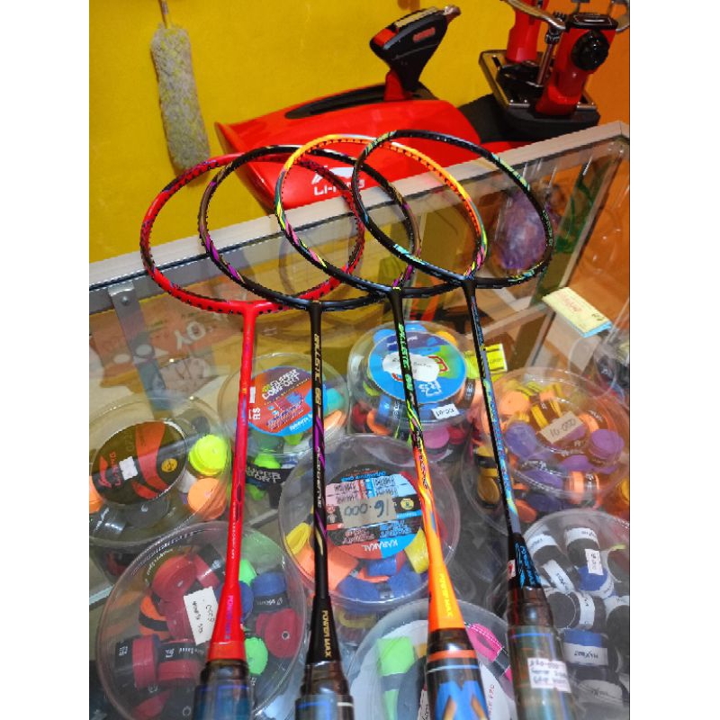 Raket Badminton Powermax Power max force m99 furious 30 ballistic 68 free senar 33lbs