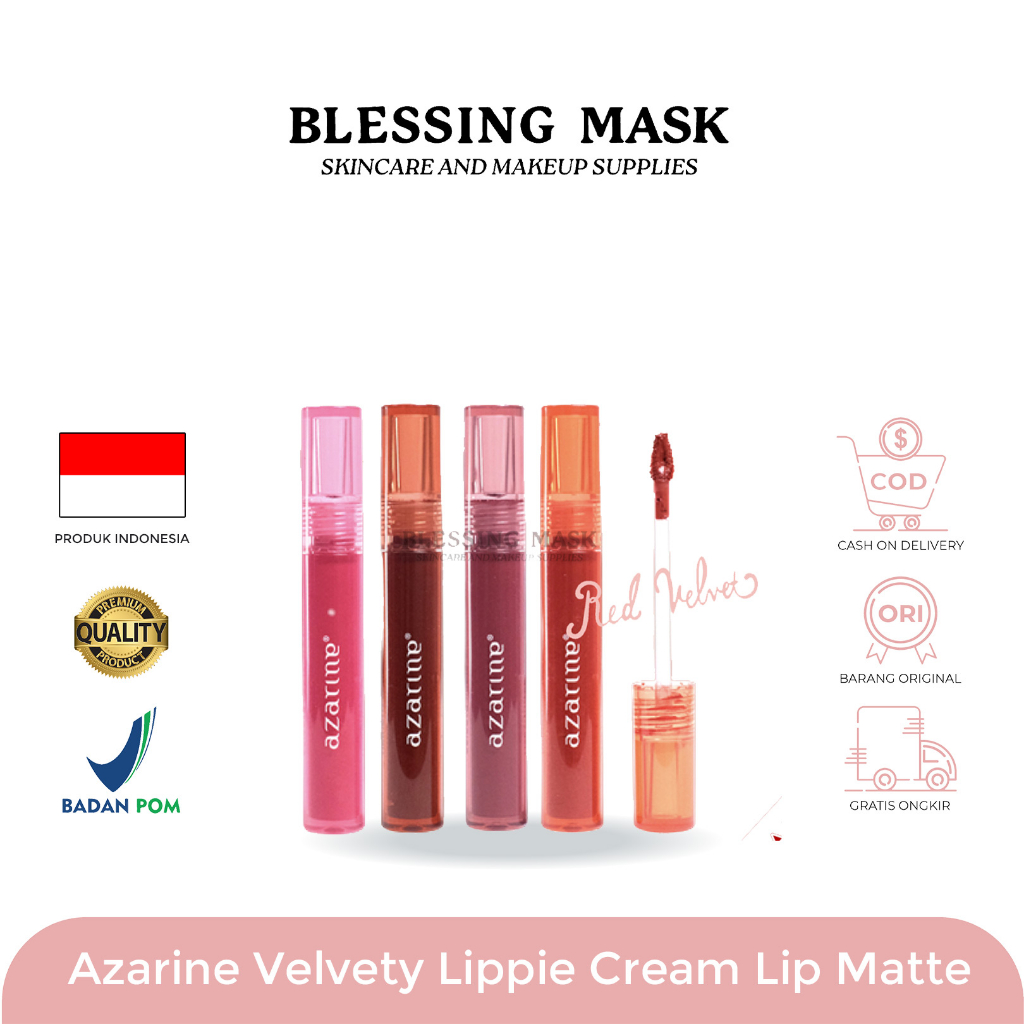 Azarine Velvety Lippie Cream Lightweight Lip Velvet Lip Matte | lIP  - 3.2mL