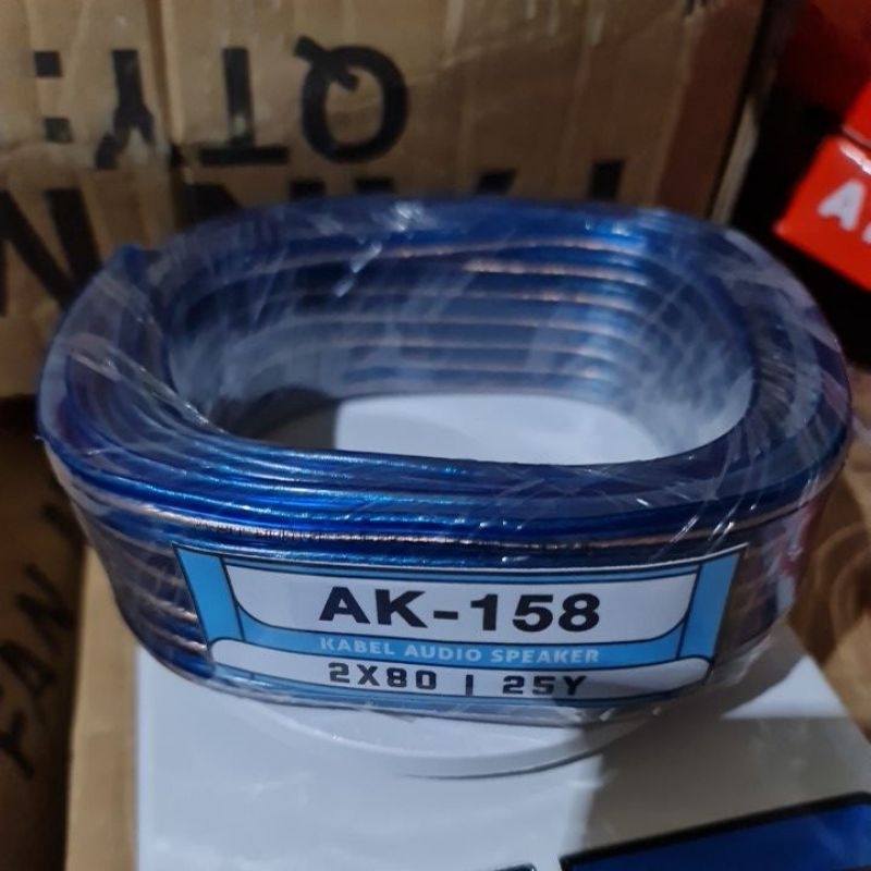 Kabel Speaker Kabel Audio Kabel Listrik Kabel Transparan AK-158 UKURAN 2x80 - 25Yard