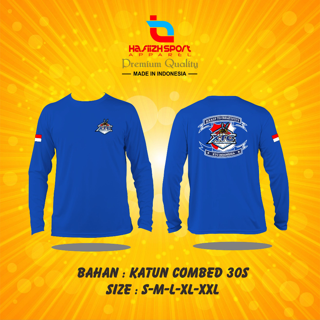 Kaos Baju XTC INDONESIA lengan panjang Premium