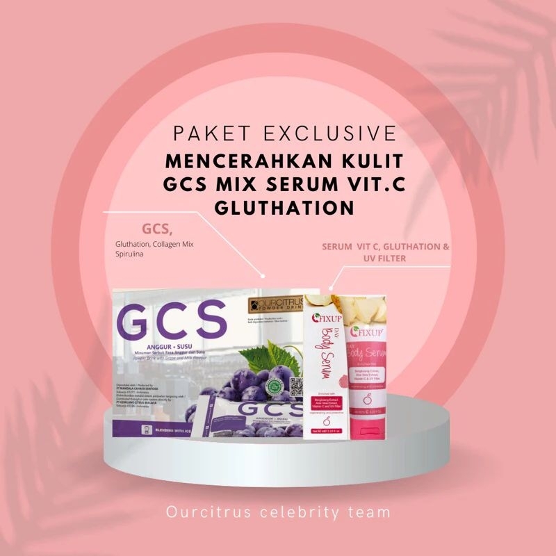 (100% ORI) [PAKET GCS COLLAGEN  + FIXUP BODY CARE ] mencerahkan kulit | memutihkan kulit | collagen 