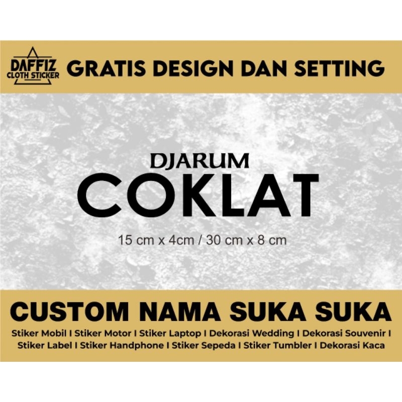 Stiker cutting Djarum Coklat