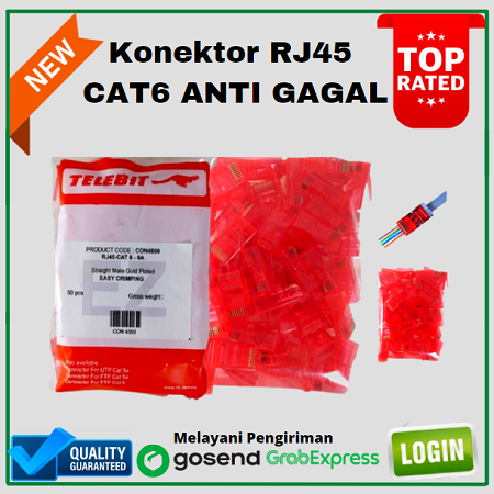 Conector RJ45 Cat 6 Telebit Original