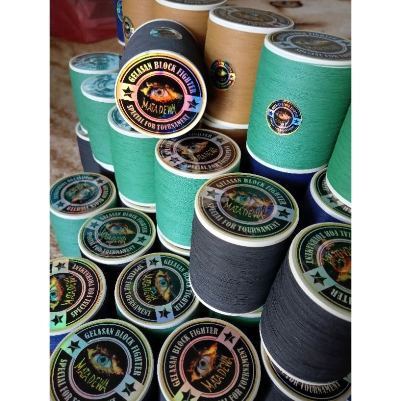 SENAR GELASAN MATI BLOCK FIGHTER 0.22 BAHAN PUTIH, SENAR LAYANGAN SUPER TAJAM