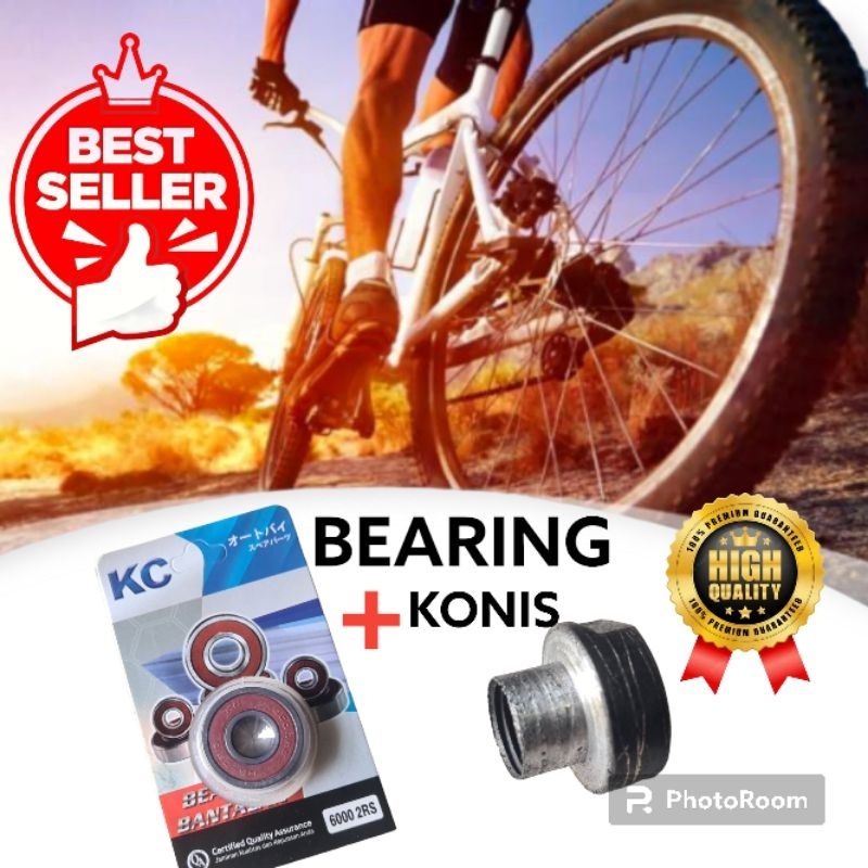 [ KC BEARING] KC Bearing Sepaket Konis As Roda Bearing Laker 6000zz Laher 6000 2RS Ponis Hub Sepeda