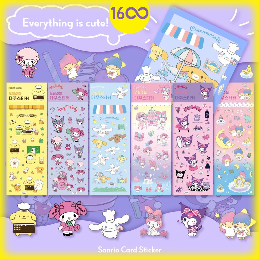 

Colorful Sanrio Card Sticker | Stiker Sanrio