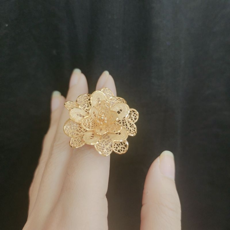 cincin kendari kembang batik elegan cantik tampil mewah mas asli 8k