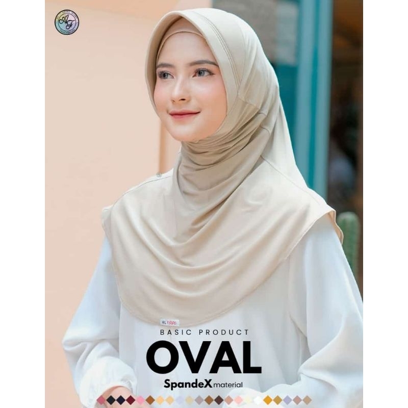 Jilbab AL FAJRI Scarf (ORI) Oval Ped Lebar / Jilbab Sekolah Spandek / Jilbab Harian Bahan Adem