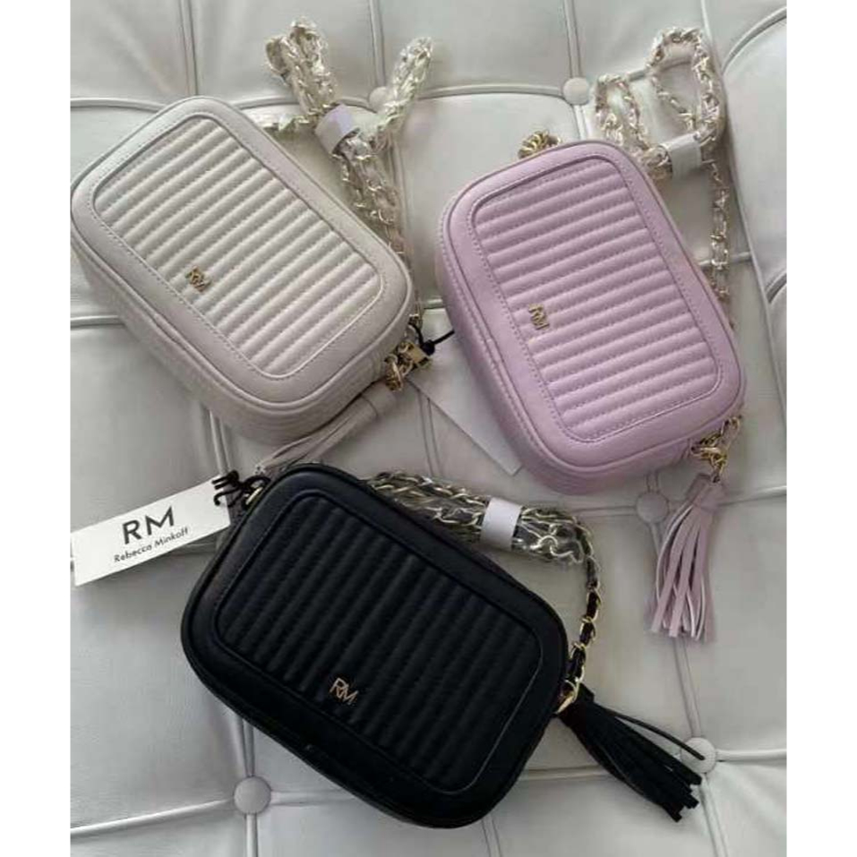 Tas Selempang Wanita Rebecca Minkoff Trena Crossbody Bag PU Leather Elegan Fashion Bag - Factory Out