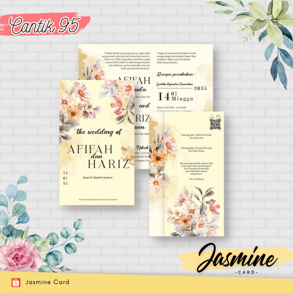 BLANGKO UNDANGAN PERNIKAHAN TERBARU CANTIK 95