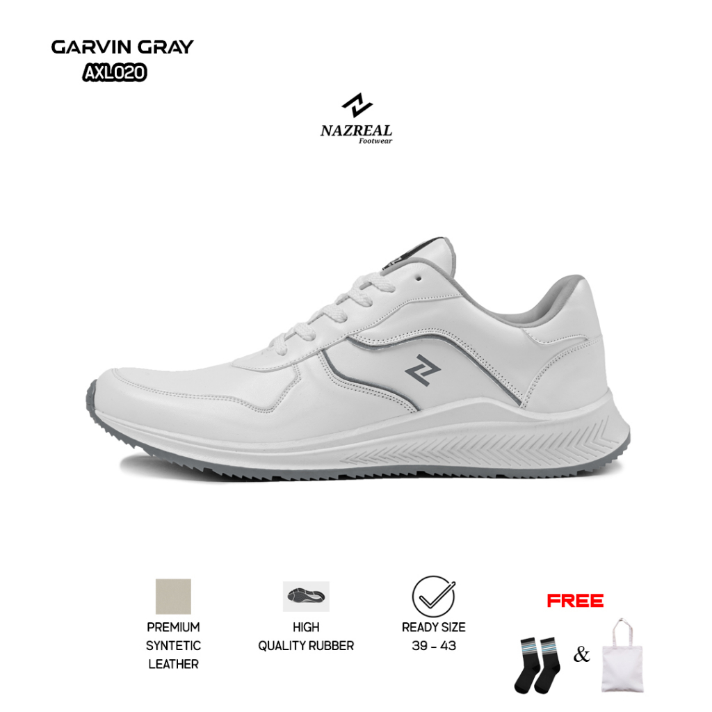 GARVIN Gray Nazreal Footwear - Sepatu olahraga cowo cewe terbaru Sneakers Running