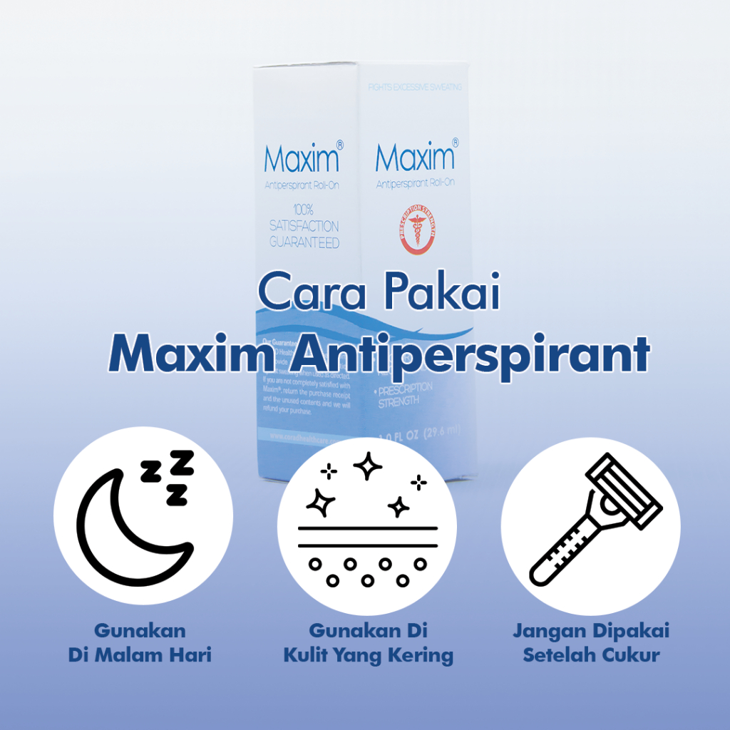 Maxim Antiperspirant Roll On 15% Volume 30ml + 1 Sachet Wipe 15%