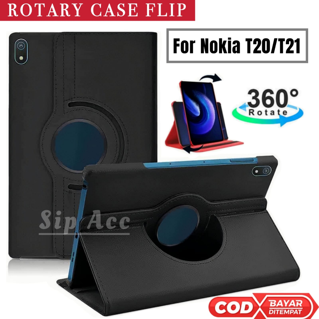 Nokia T20 | Nokia T20 Tablet | Case Nokia T20 T21 10.4 Inch 2021 2022 Flip Case Book Cover Rotary Ca